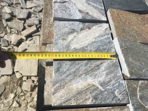 Плитка пилёная златолит Уральский для цоколя, отмостки купить в Рошале